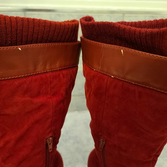 Bumper red boots tall size 8 - Picture 4 of 8